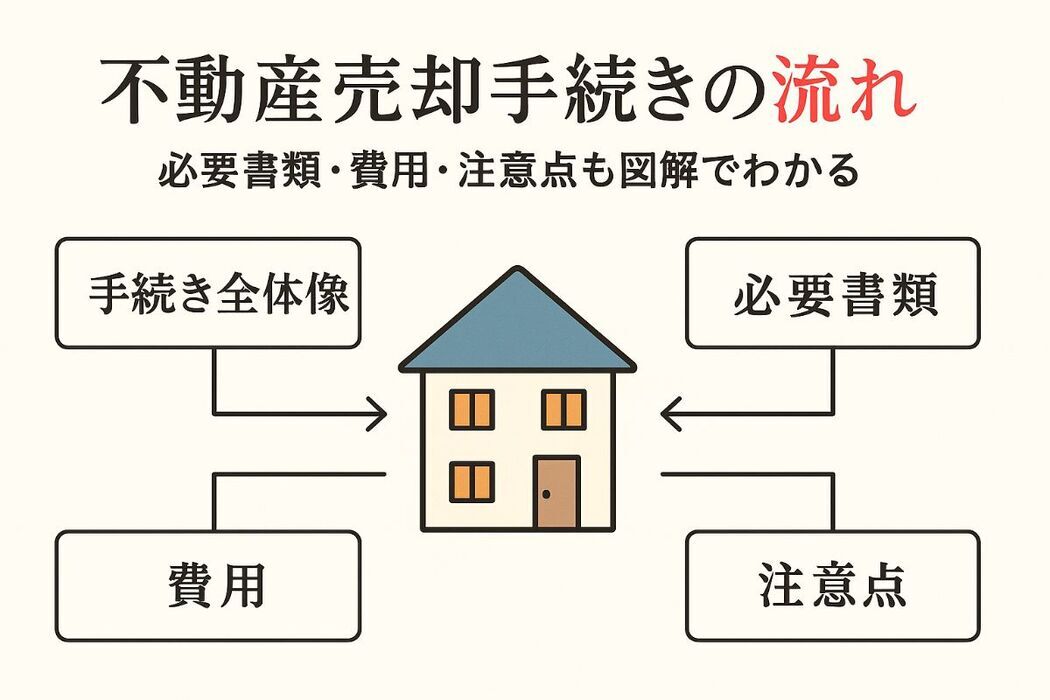 不動産売却の手続き全体像と流れを図解で解説！必要書類や費用・注意点もまとめてわかる