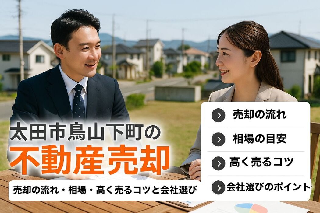 群馬県太田市鳥山下町で不動産売却の流れと相場｜高く売るコツと会社選びのポイント