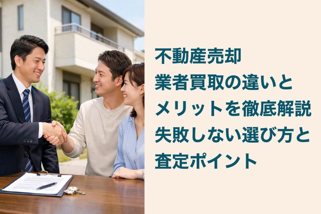 不動産売却業者買取の違いとメリットを徹底解説｜失敗しない選び方と査定ポイント