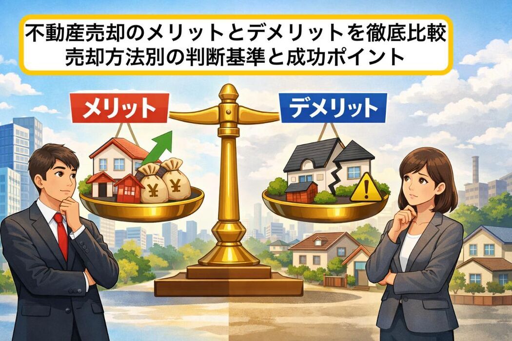不動産売却のメリットとデメリットを徹底比較｜売却方法別の判断基準と成功ポイント