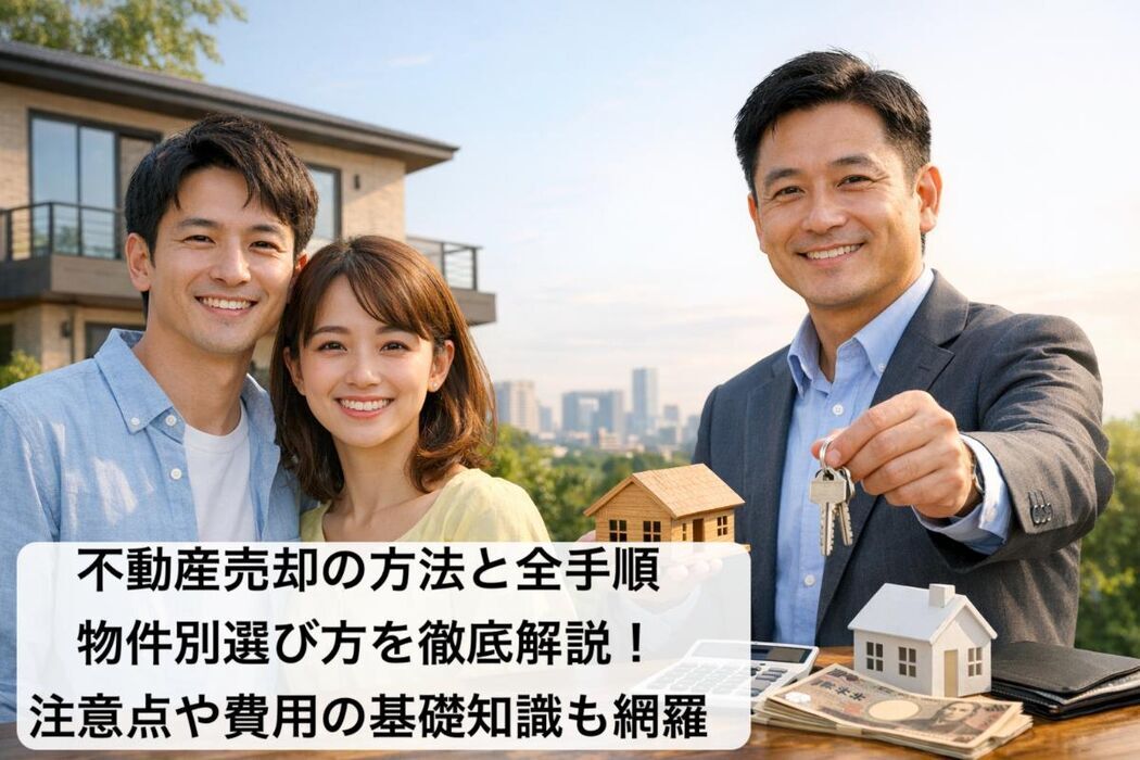 不動産売却の方法と全手順・物件別選び方を徹底解説！注意点や費用の基礎知識も網羅
