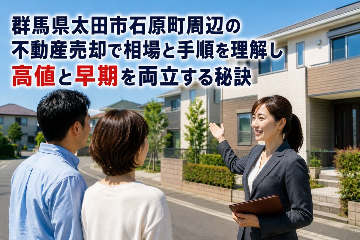 群馬県太田市石原町周辺の不動産売却で相場と手順を理解し高値と早期を両立する秘訣