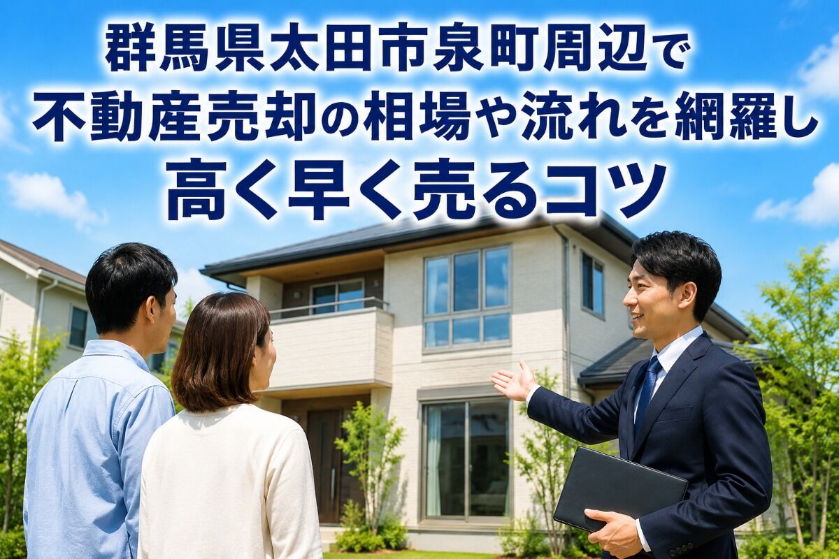群馬県太田市泉町周辺で不動産売却の相場や流れを網羅し高く早く売るコツ
