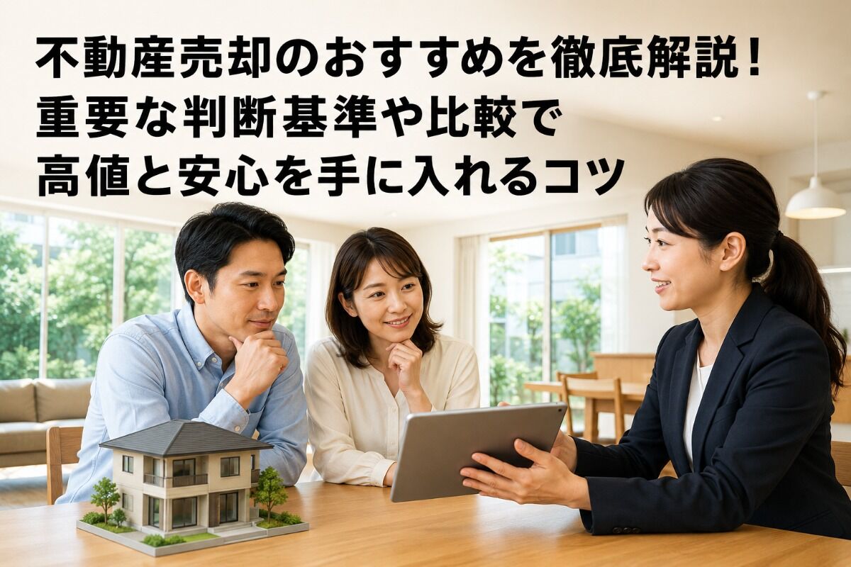 不動産売却のおすすめを徹底解説！重要な判断基準や比較で高値と安心を手に入れるコツ