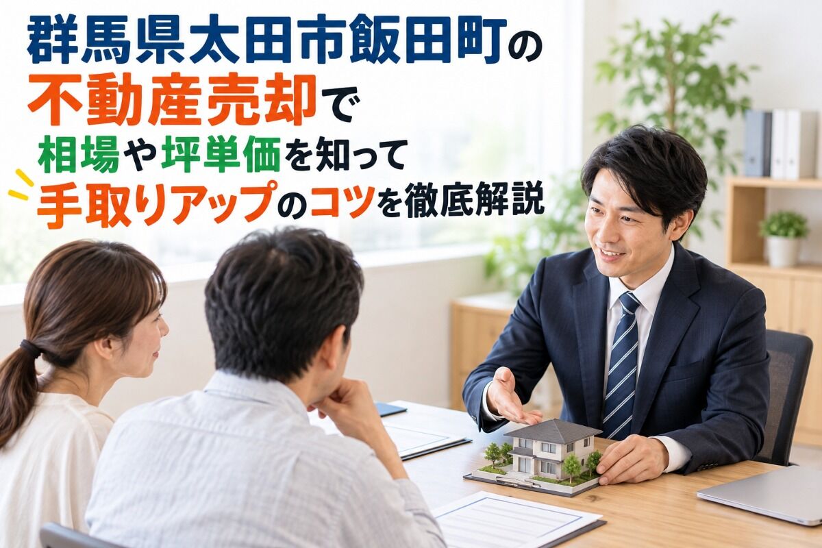 群馬県太田市飯田町の不動産売却で相場や坪単価を知って手取りアップのコツを徹底解説